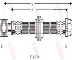 Trw phd479 przewód hamulcowy giętki mini 00-przód, mini mini (r50, r53)