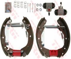 Trw gsk1624 szczęki hamulcowe + cylinderki (zestaw) opel, daewoo espero (klej)
