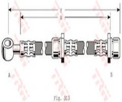 Trw phd318 przewód hamulcowy giętki rover 200 95-99 tył, mg mg zr, rover 200 hatchback (xw)