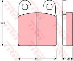 Trw gdb102 klocki hamulcowe vw 1302,1303, alfa romeo gt, bmw 2.6- 3200 v8 coupe, daf 55, nsu ro 80