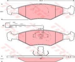 Trw gdb1340 klocki hamulcowe fiat palio,siena 98-, fiat siena (178_), lancia dedra (835)