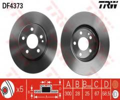 Trw df4373 tarcza hamulcowa mercedes, vito bm639 03 -