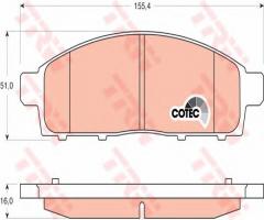 Trw gdb3435 klocki hamulcowe mitsubishi l200 06- 2,5di-d, mitsubishi l 200 (kb_t, ka_t)