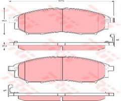 Trw gdb3392 klocki hamulcowe nissan murano 03-, infiniti m (y51), nissan navara (d40)
