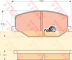 Trw gdb383 klocki hamulcowe suzuki samurai 1,3 84-, suzuki sj 410 cabrio