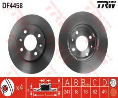 Trw df4458 tarcza hamulcowa kia picanto 04 -, hyundai i10 (pa), kia picanto (ta)