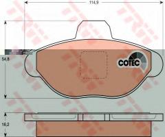 Trw gdb1099 klocki hamulcowe fiat cinquecento, fiat cinquecento (170)