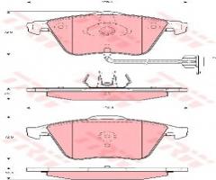 Trw gdb1689 klocki hamulcowe audi tt 06- z czuj., audi tt (8j3)