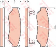 Trw gdb3436 klocki hamulcowe suzuki grand vitara 05-, suzuki grand vitara i (ft, gt)