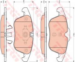 Trw gdb1705 klocki hamulcowe jaguar xk8 06- przód, jaguar xf (_j05_, cc9)