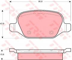 Trw gdb1520 klocki hamulcowe alfa romeo 156 01-06 tył, alfa romeo 156 (932)