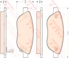 Trw gdb1701 klocki hamulcowe opel corsa d 06- 1,3cdti, fiat 500l, opel corsa d van