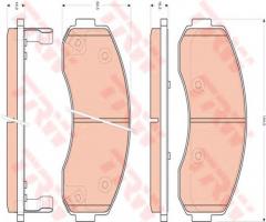 Trw gdb3434 klocki hamulcowe kia k2500 03-, kia k2500 (sd)