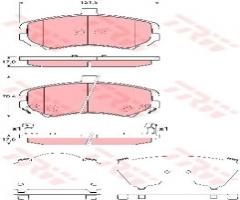 Trw gdb3431 klocki hamulcowe hyundai elantra 03-06 przód, hyundai elantra sedan (xd)