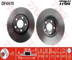 Trw df4470 tarcza hamulcowa audi a6 04 -, audi a6 (4f2, c6)