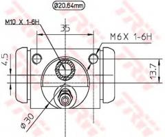 Trw bwf321 cylinderek hamulcowy fiat doblo 05 -, citroËn nemo nadwozie pełne (aa_), fiat panda (169)