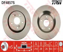 Trw df4857s tarcza hamulcowa honda cr-v iii 07-przód, honda cr-v iii (re)