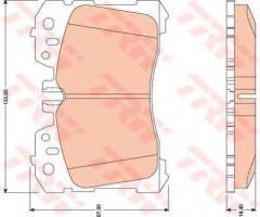 Trw gdb3473 klocki hamulcowe lexus ls460 06- przód, lexus ls (uvf4_, usf4_)