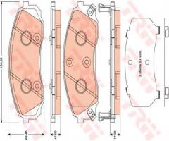 Trw gdb3448 klocki hamulcowe kia carnival 06-, hyundai h-1 travel (tq)