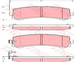 Trw gdb3362 klocki hamulcowe nissan patrol gr ii 4,8 00- tył