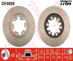 Trw df4898 tarcza hamulcowa mazda b-seria 99-06, ford ranger (er, eq), mazda b-serie (un)