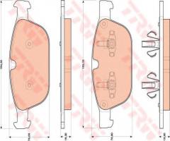 Trw gdb1821 klocki hamulcowe volvo xc60 08- przód, volvo xc60