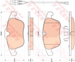 Trw gdb1818 klocki hamulcowe citroen c5 iii 08- przód, citroËn c5 iii (rd_), peugeot 508