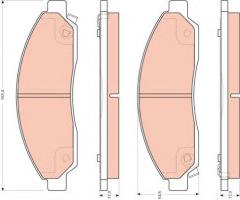 Trw gdb3466 klocki hamulcowe isuzu d-max 02- przód, isuzu d-max (8dh)