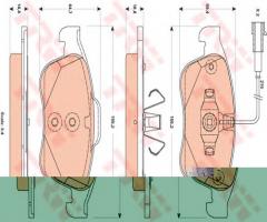 Trw gdb1873 klocki hamulcowe alfa romeo giulietta 10- przód, alfa romeo giulietta (940)