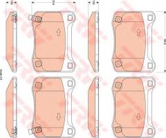 Trw gdb3504 klocki hamulcowe lexus is ii isf 08- tył, lexus is ii (gse2_, ale2_, use2_)