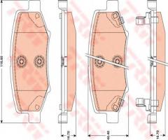 Trw gdb4145 klocki hamulcowe jeep wrangler 06- tył, dodge nitro, jeep wrangler iii (jk)