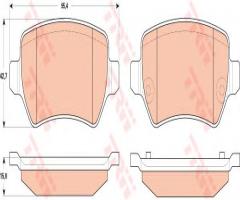 Trw gdb1831 klocki hamulcowe opel zafira 05- tył, opel zafira b van