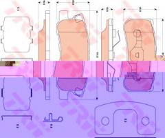 Trw gdb4600 klocki hamulcowe chrysler sebring 07- tył, chrysler sebring kabriolet (js)