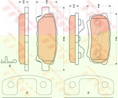 Trw gdb4143 klocki hamulcowe dodge caliber 06- tył, chrysler sebring (js), dodge avenger