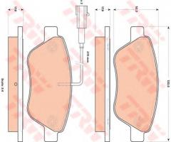 Trw gdb1842 klocki hamulcowe fiat punto evo 09-, alfa romeo mito (955), fiat punto evo (199)