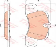 Trw gdb1839 klocki hamulcowe porsche cayenne 955 06- tył, porsche cayenne (955)