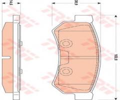Trw gdb4178 klocki hamulcowe chevrolet lacetti 05- tył, chevrolet nubira sedan