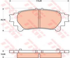 Trw gdb4174 klocki hamulcowe lexus rx350 awd 09- tył, lexus gs (grl1_, gwl1_)