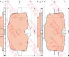 Trw gdb1869 klocki hamulcowe bmw 5 f10 10- tył, bmw 6 (f13) coupe 
