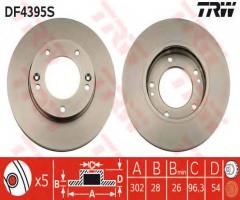 Trw df4395s tarcza hamulcowa kia sorento 02-06, kia sorento i (jc)