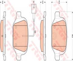 Trw gdb1894 klocki hamulcowe fiat 500 abarth 08- tył, fiat 500 (312)