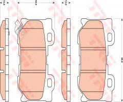 Trw gdb3515 klocki hamulcowe infiniti g 08- tył, infiniti fx, nissan 370 z roadster (z34)