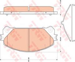 Trw gdb3484 klocki hamulcowe lexus rx 09- przód, lexus rx (gyl1_, ggl15, agl10)