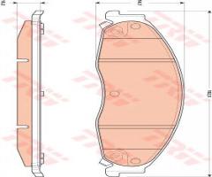 Trw gdb4601 klocki hamulcowe cadillac cts 02- przód, cadillac sts
