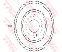 Trw db4401 bęben hamulcowy hyundai getz 02-09 (+abs), hyundai getz (tb)