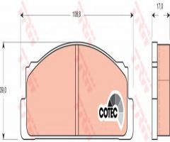 Trw gdb106 klocki hamulcowe przód fso-polonez, autobianchi a 111, fiat 127, fso 125p