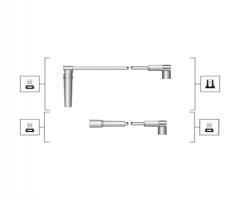 Magneti marelli msq0044 przewody wysokiego napięcia komplet daewoo, daewoo espero (klej)