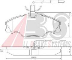 A.b.s. 36976 klocki hamulcowe peugeot 406 1,6-1,8 95 -, peugeot 406 (8b)