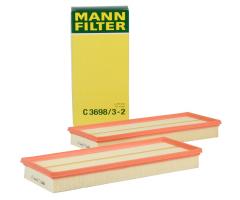 Mann-filter c3698/3-2 filtr powietrza mercedes w203 w204 c219 w211 w212 w463 x164 x204