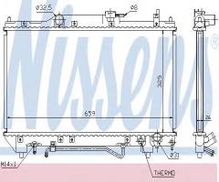 Nissens 64784a chłodnica silnika toyota, toyota avensis (_t22_)